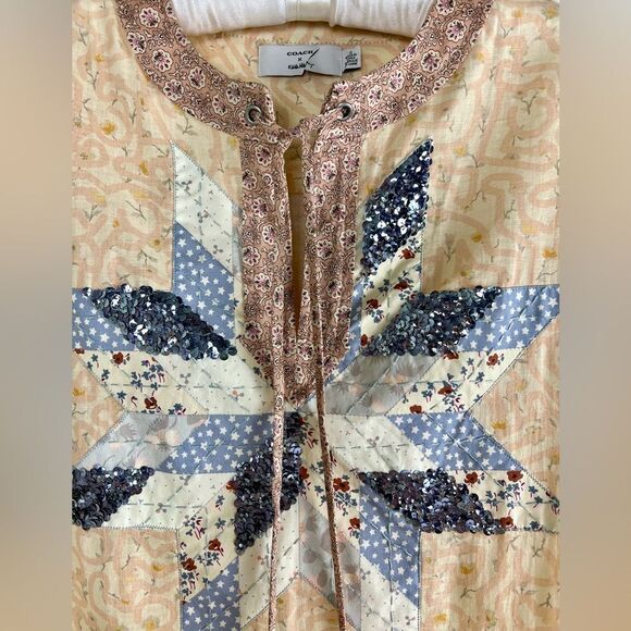 Coach X Keith Haring Quilt Patchwork Sequins Dress - Picture 6 of 10